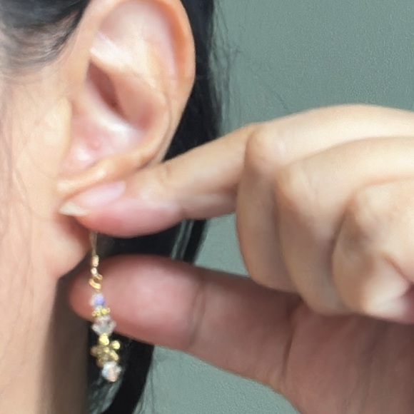 🖤NEW💕14Kgf Swarovski crystal handmade earrings - Picture 8 of 8